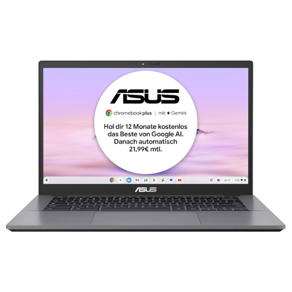 ASUS Chromebook Plus CX34 (14 Full HD, Intel Core i3-1215U, 8 GB RAM, 128 GB UFS, Intel UHD Graphics)