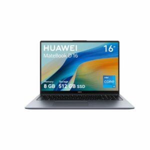 HUAWEI MateBook D16 Laptop (16 FullView, Intel Core i5, 8GB, 512GB SSD, gráfica integrada).